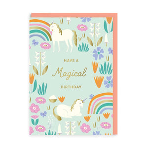 Happy Birthday Unicorn Repeat Greeting Card - Apple Pie