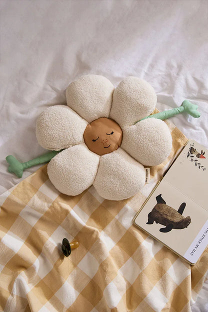 Kid’s Concept Cuscino Fiore Reversibile in sherpa (doppia faccia sorriso/nanna) – 55 cm