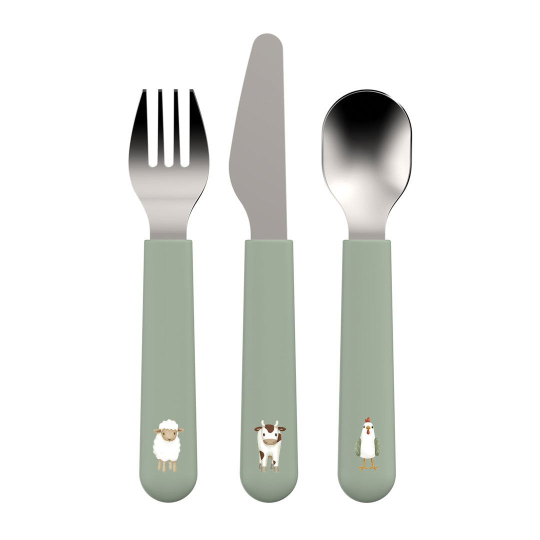 Set Posate 3 pezzi - Little Farm - Si mangia in allegria - Apple Pie