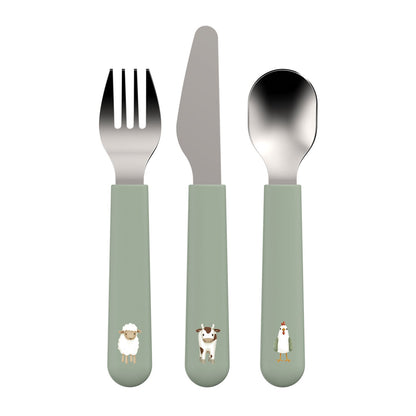 Set Posate 3 pezzi - Little Farm - Si mangia in allegria - Apple Pie