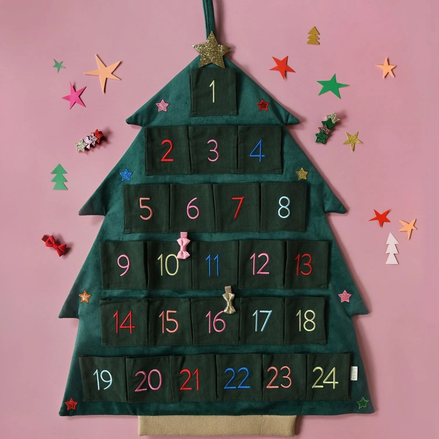 Rockahula Christmas Tree Starry Advent Calendar – Calendario dell’Avvento Albero di Natale in Velluto
