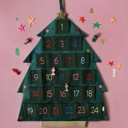 Rockahula Christmas Tree Starry Advent Calendar – Calendario dell’Avvento Albero di Natale in Velluto