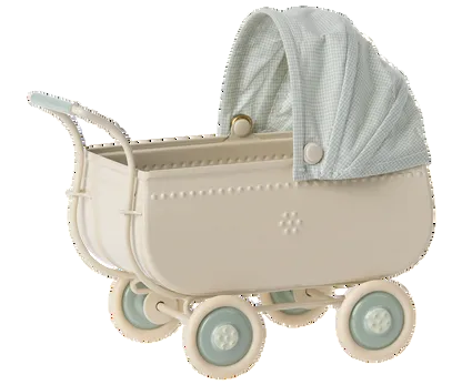 Maileg Carrozzina per Topi Micro - Blu  -IN ARRIVO
