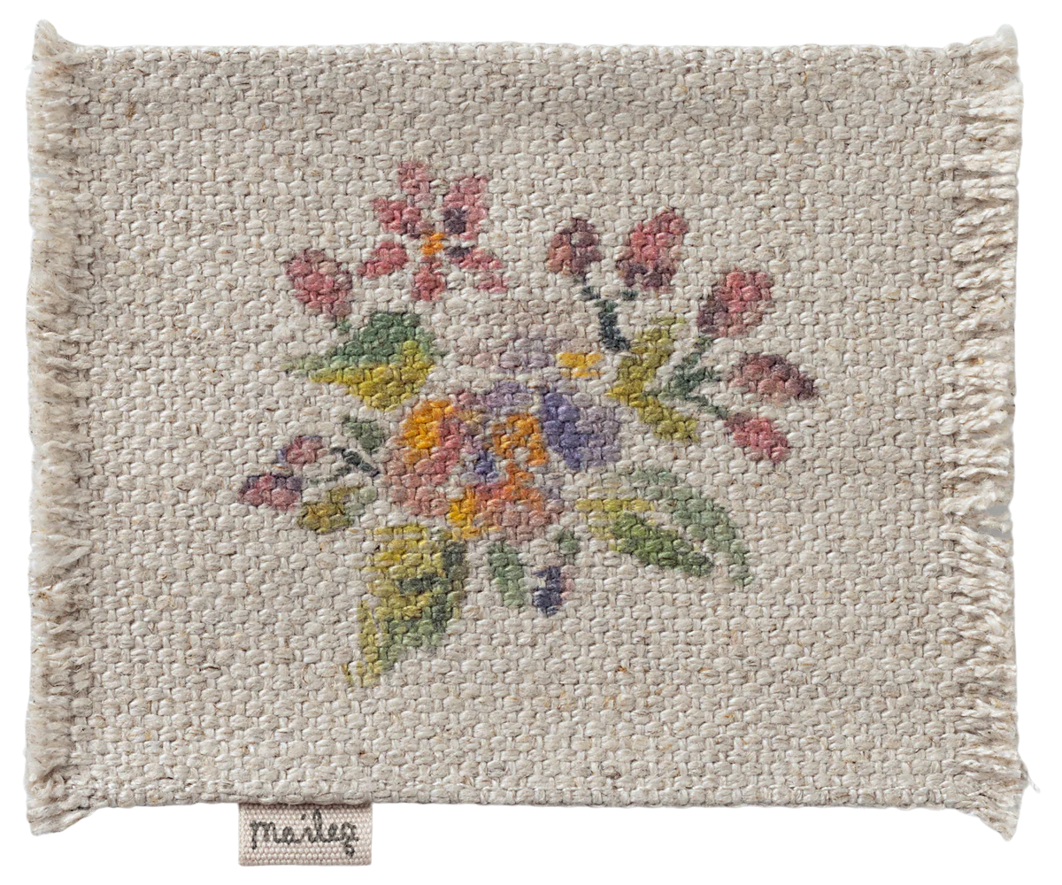Tappeto in cotone con stampa floreale per casa delle bambole Maileg