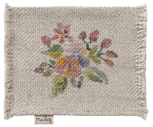 Tappeto in cotone con stampa floreale per casa delle bambole Maileg