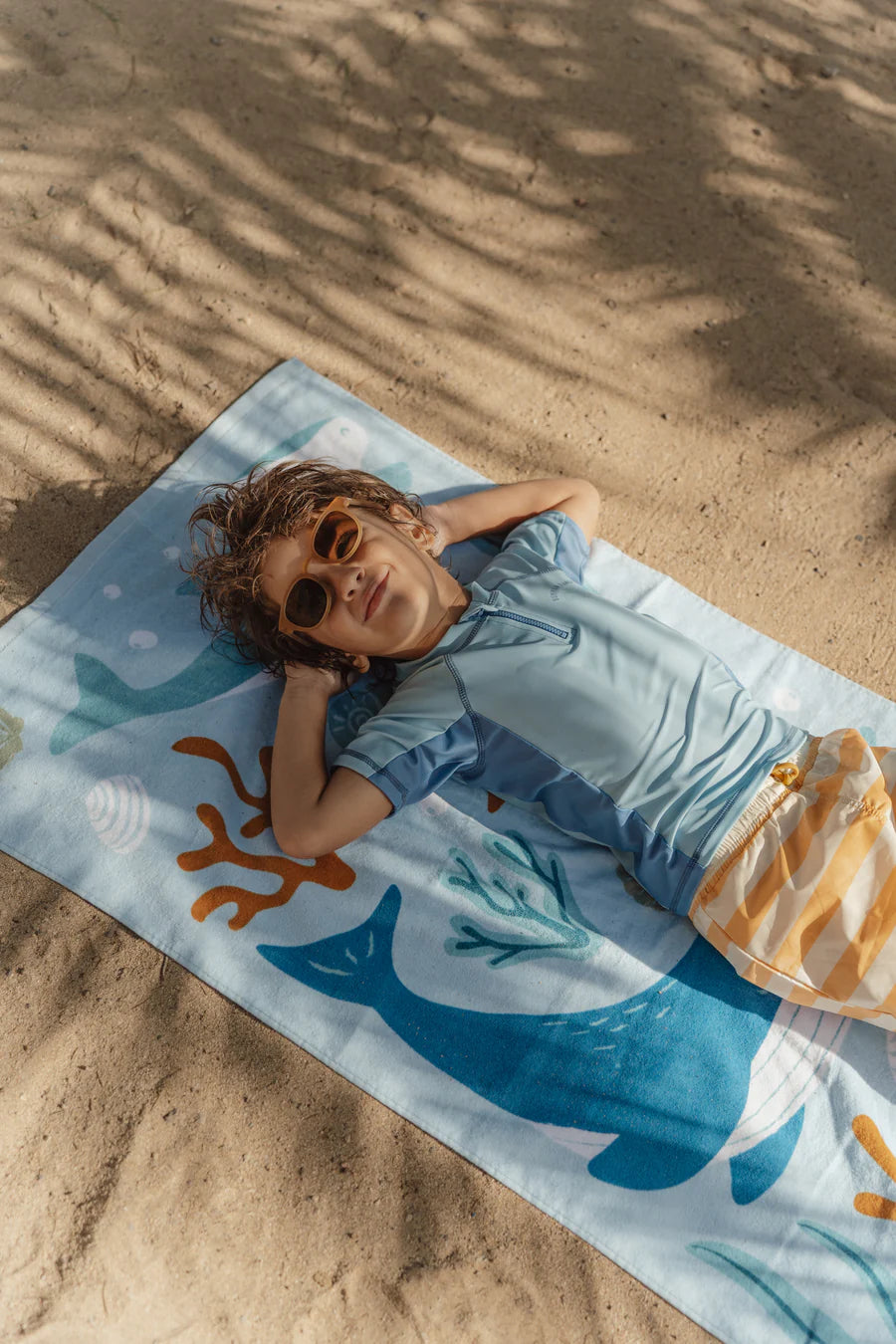 Telo Mare Ocean Dreams - Azzurro - Spugna morbidissima - Apple Pie