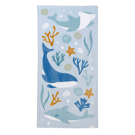 Telo Mare Ocean Dreams - Azzurro - Spugna morbidissima - Apple Pie