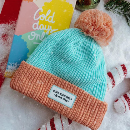 Hello Hossy – Cappellino Color Block Candy con Pompon e Fodera in Pile **IN ARRIVO**