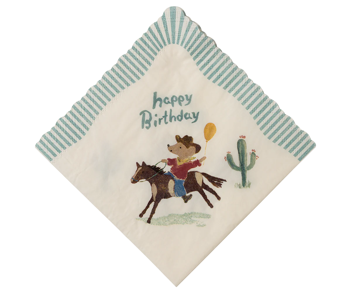 Tovagliolini Maileg Cowboy – set 20 pezzi per feste e picnic - Apple Pie