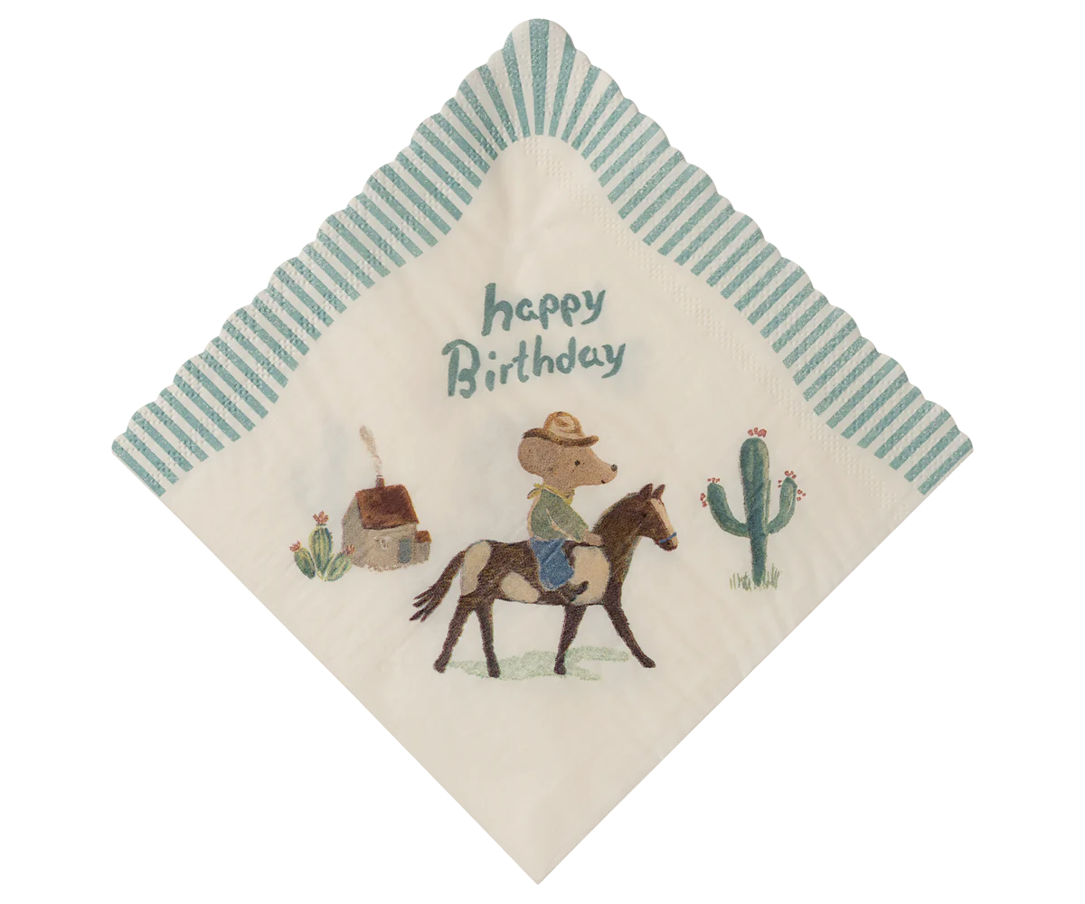 Tovagliolini Maileg Cowboy – set 20 pezzi per feste e picnic - Apple Pie