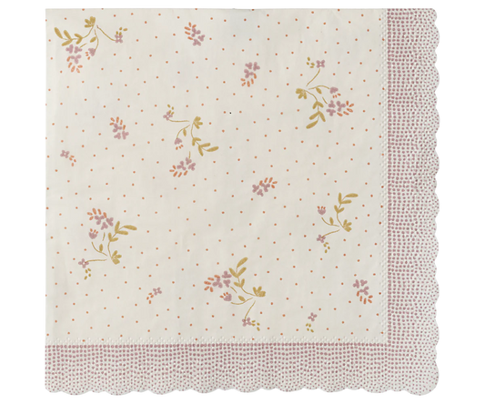 Tovagliolini di Carta Maileg – Fiori Rosa (Conf. da 20) - Apple Pie