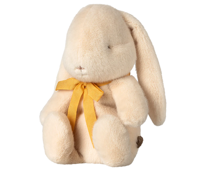 Peluche Maileg coniglietto piccolo crema 27 cm con fiocco al collo, idea regalo per bambini