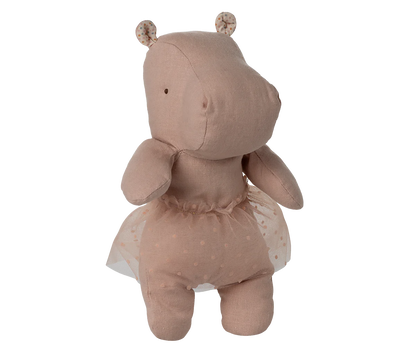 Maileg Safari Friends Ippopotamo con Gonna da Ballerina Piccolo - Rosa - Apple Pie