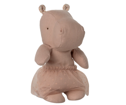 Maileg Safari Friends Ippopotamo con Gonna da Ballerina Piccolo - Rosa - Apple Pie