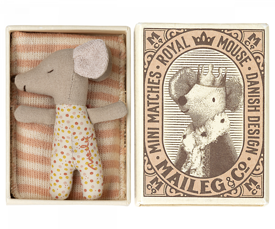 Baby Topolina che Dorme Maileg - Pois Rosa - Apple Pie