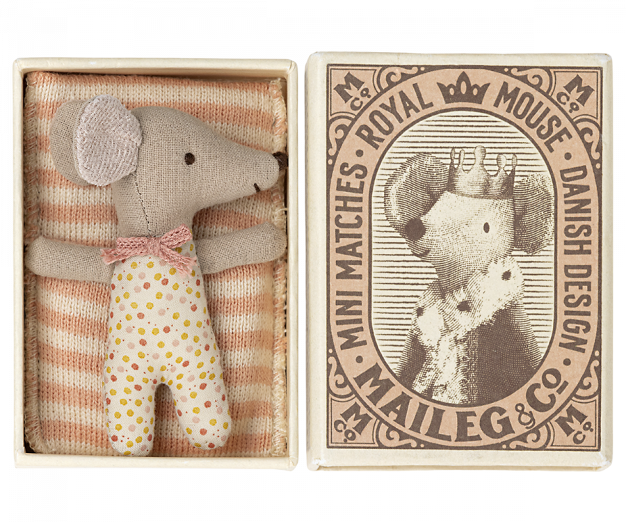 Baby Topolina che Dorme Maileg - Pois Rosa - Apple Pie