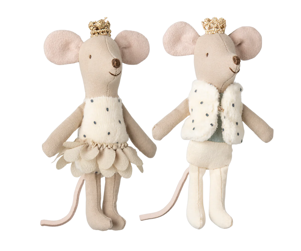 Maileg Topolini Gemelli Reali - Sorellina e Fratellino in Scatola di Fiammiferi - Apple Pie