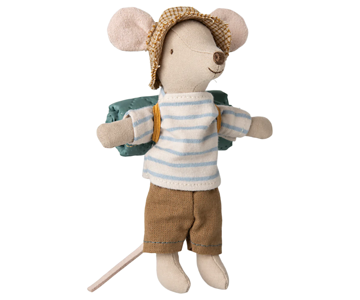 Maileg Topolino Escursionista fratello maggiore Righe Azzurre - Apple Pie