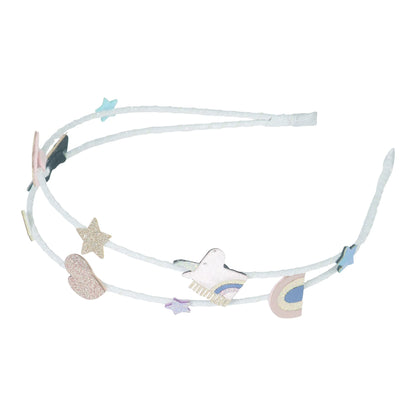 Mimi & Lula – Cerchietto doppio Celeste Unicorn