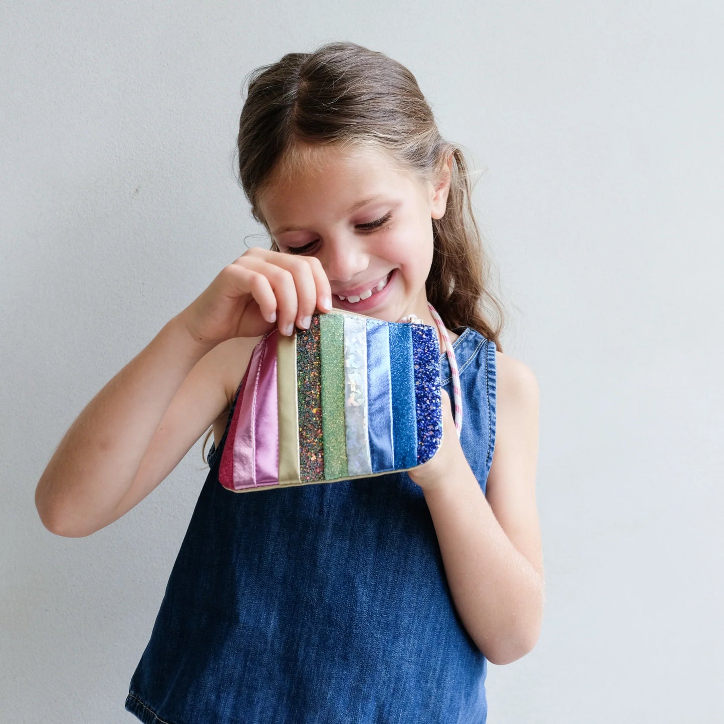Mimi & Lula – Borsa bambina Dancing Queen Stripe Bag multicolore glitterata