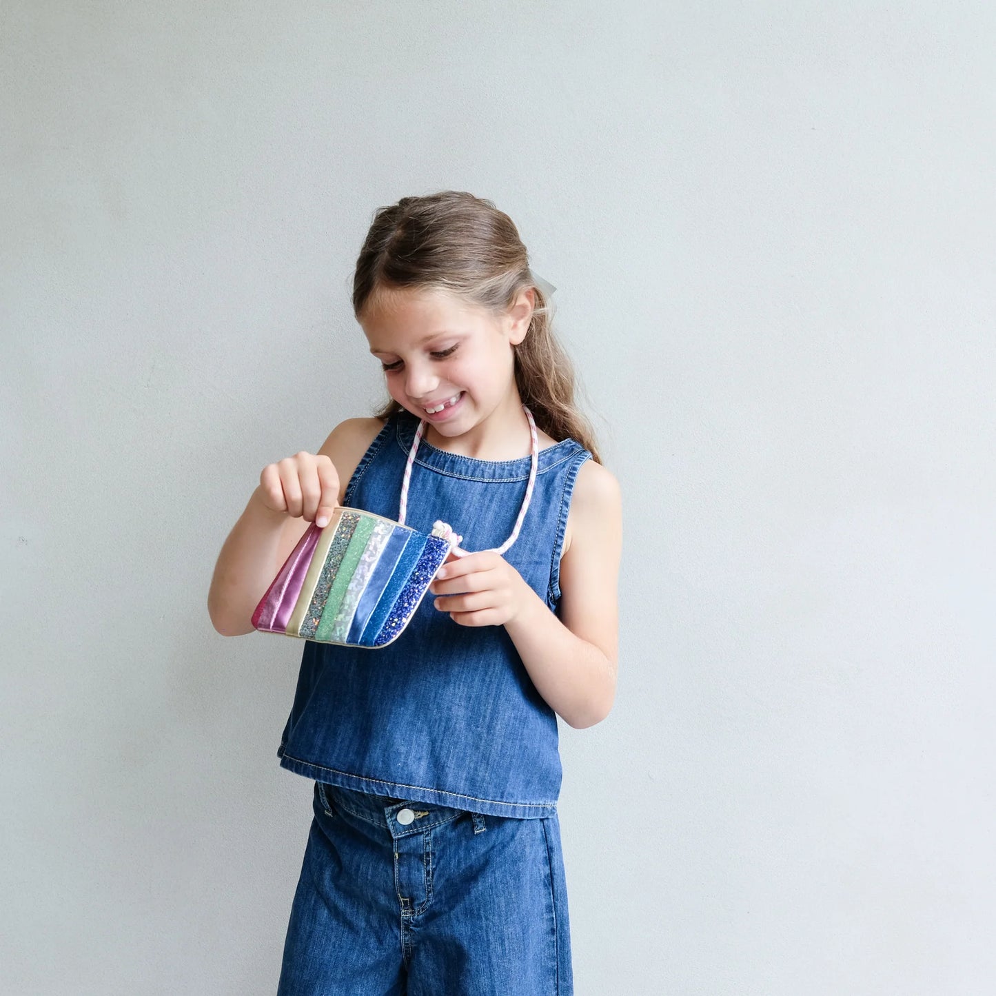 Mimi & Lula – Borsa bambina Dancing Queen Stripe Bag multicolore glitterata