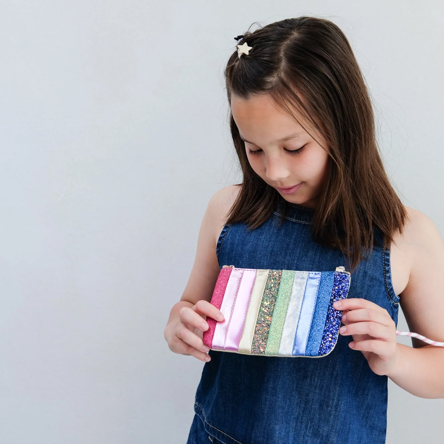 Mimi & Lula – Borsa bambina Dancing Queen Stripe Bag multicolore glitterata
