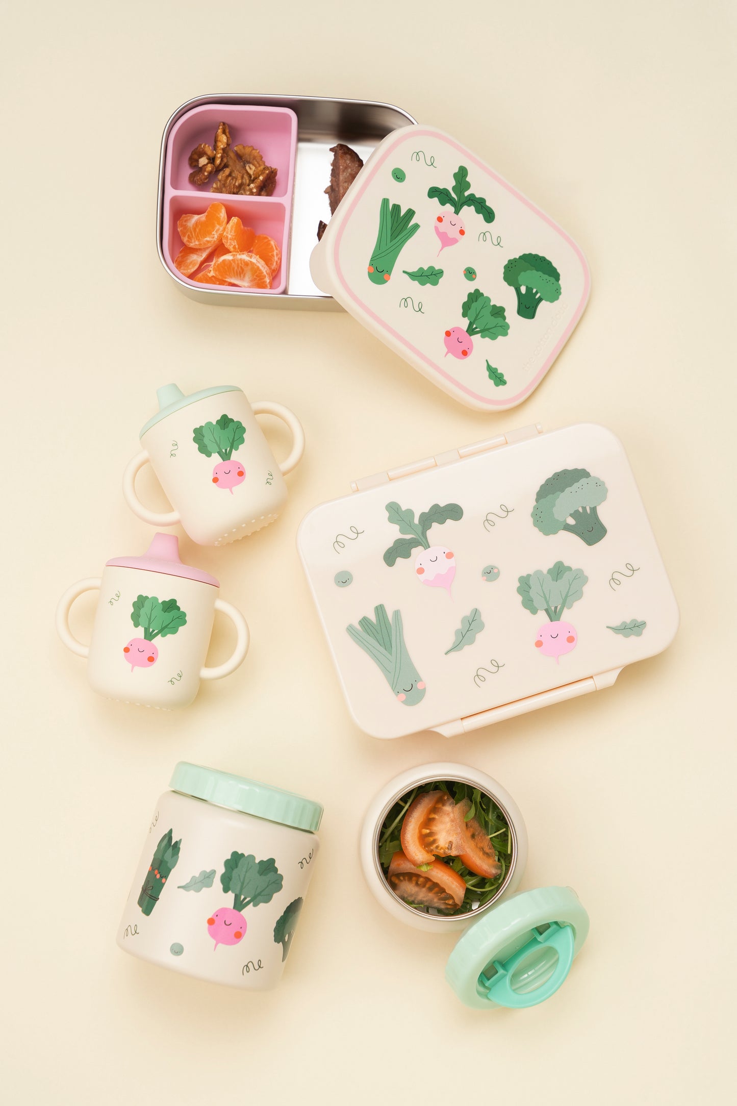 Lunch Box in Acciaio Inox con Scomparti Removibili – Veggie Pals