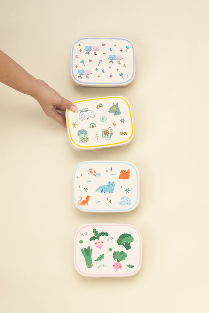 Lunch Box in Acciaio Inox con Scomparti Removibili – Veggie Pals