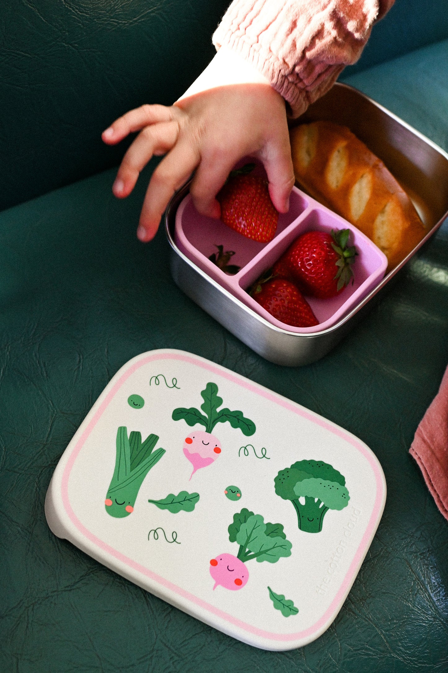 Lunch Box in Acciaio Inox con Scomparti Removibili – Veggie Pals