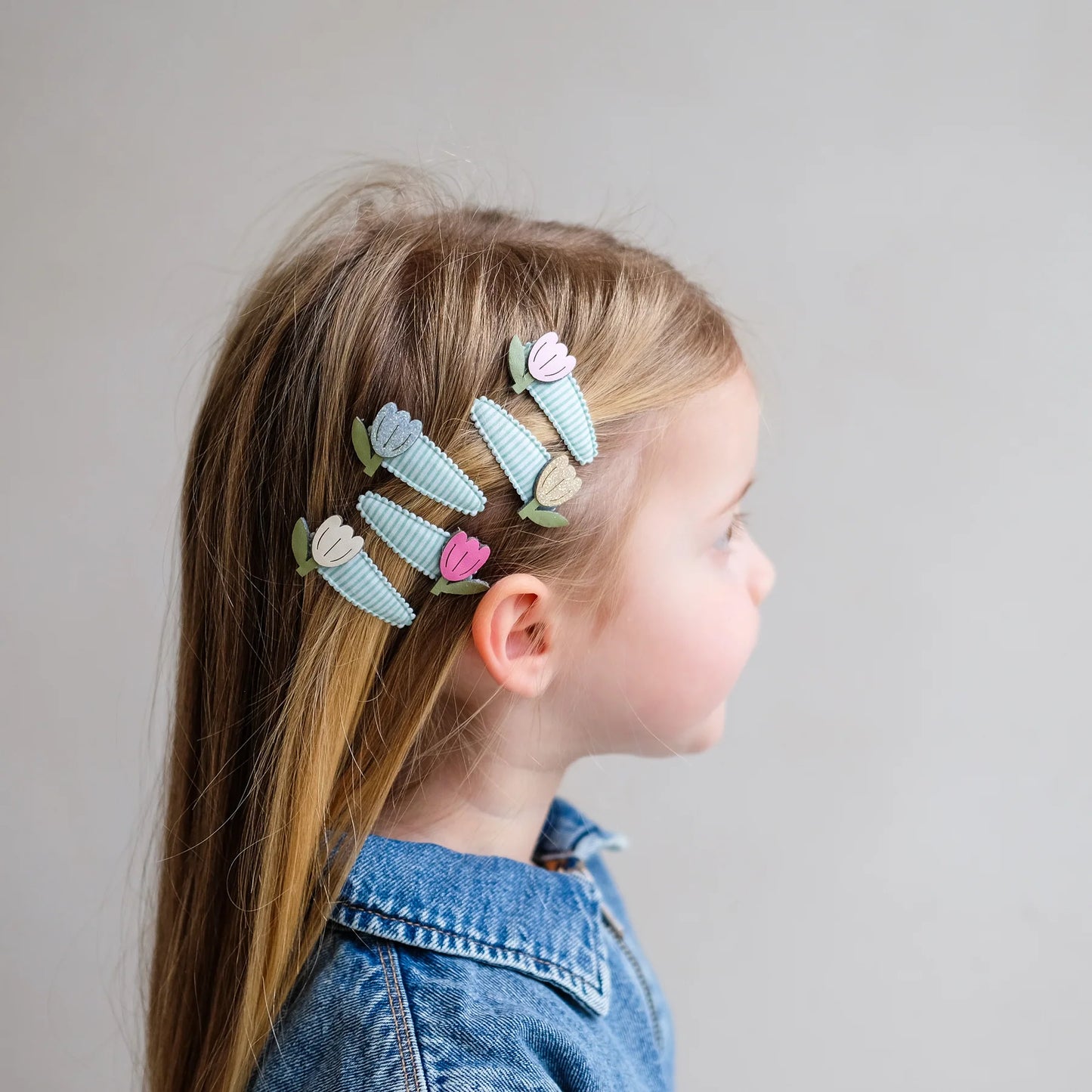 Mollette Capelli Bambina Mimi & Lula Tulip Stripe Mini Clic Clacs (Set 5)
