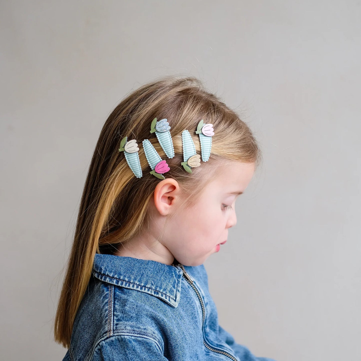 Mollette Capelli Bambina Mimi & Lula Tulip Stripe Mini Clic Clacs (Set 5)