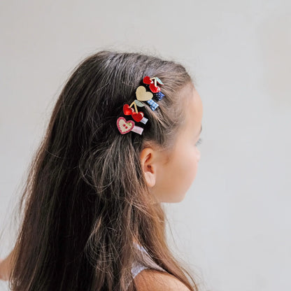 Mollette Capelli Bambina Mimi & Lula Red Cherries Mini Clips (Set 8)