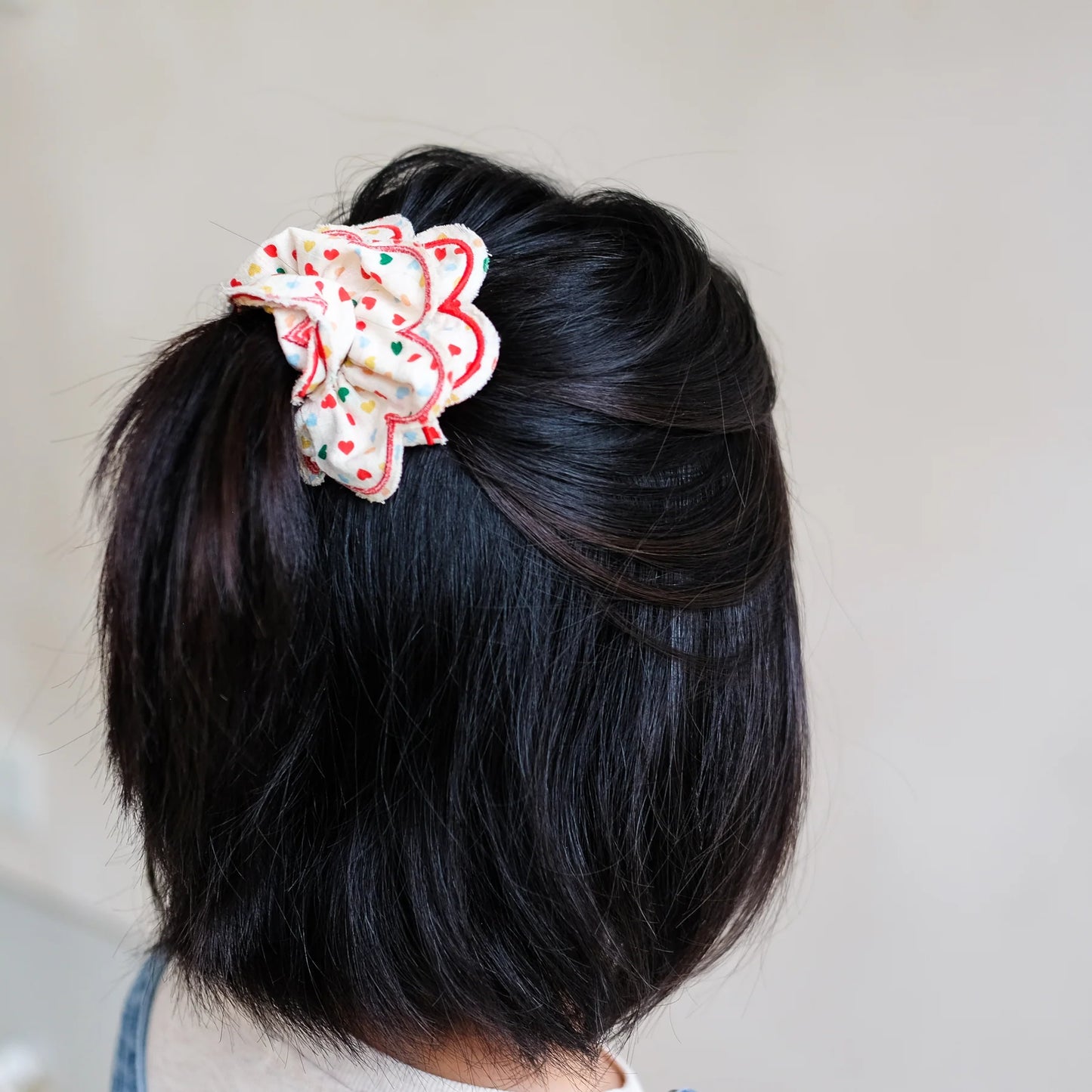 Elastico Capelli Bambina Mimi & Lula Heart Print Scalloped Scrunchie