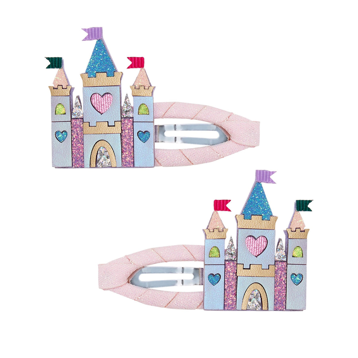 Mimi & Lula Rainbow Castle set 2 mollette capelli bambina castello glitter arcobaleno