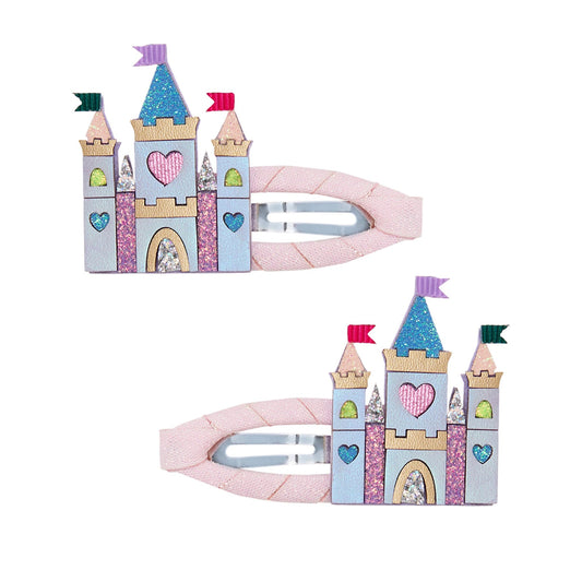Mimi & Lula Rainbow Castle set 2 mollette capelli bambina castello glitter arcobaleno