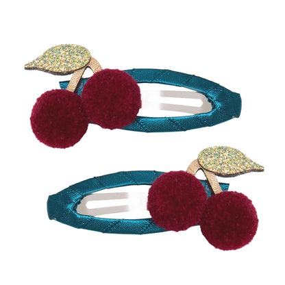 Mimi & Lula Set 2 Mollette Capelli Bambina – Pom Pom Cherries