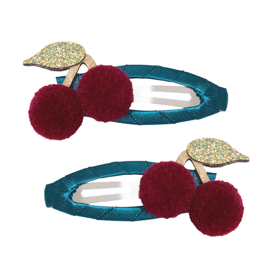 Mimi & Lula Set 2 Mollette Capelli Bambina – Pom Pom Cherries