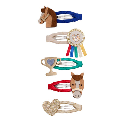 Mimi & Lula Show Pony set 5 mollette bambina con cavalli pony coccarda coppa e cuore glitter