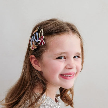 Mimi & Lula – Rudolph & Bow Hair Clips – Set 4 Mollette Natalizie Renna e Fiocco