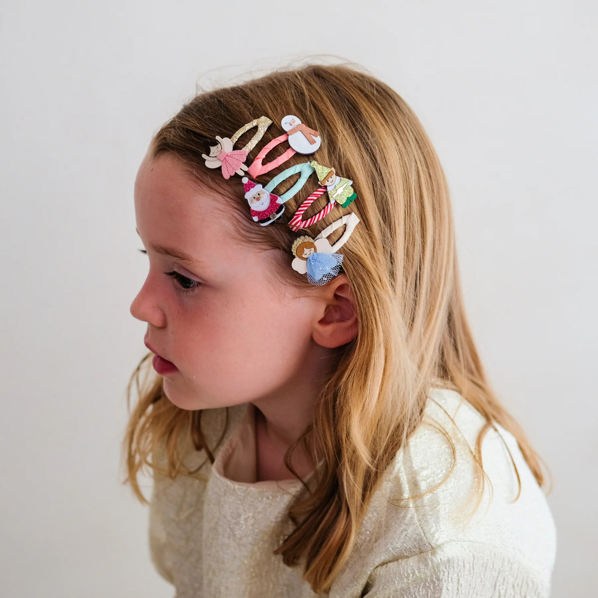 Mimi & Lula – Cute Christmas Character Mini Hair Clips – Set 5 Mollette Natalizie