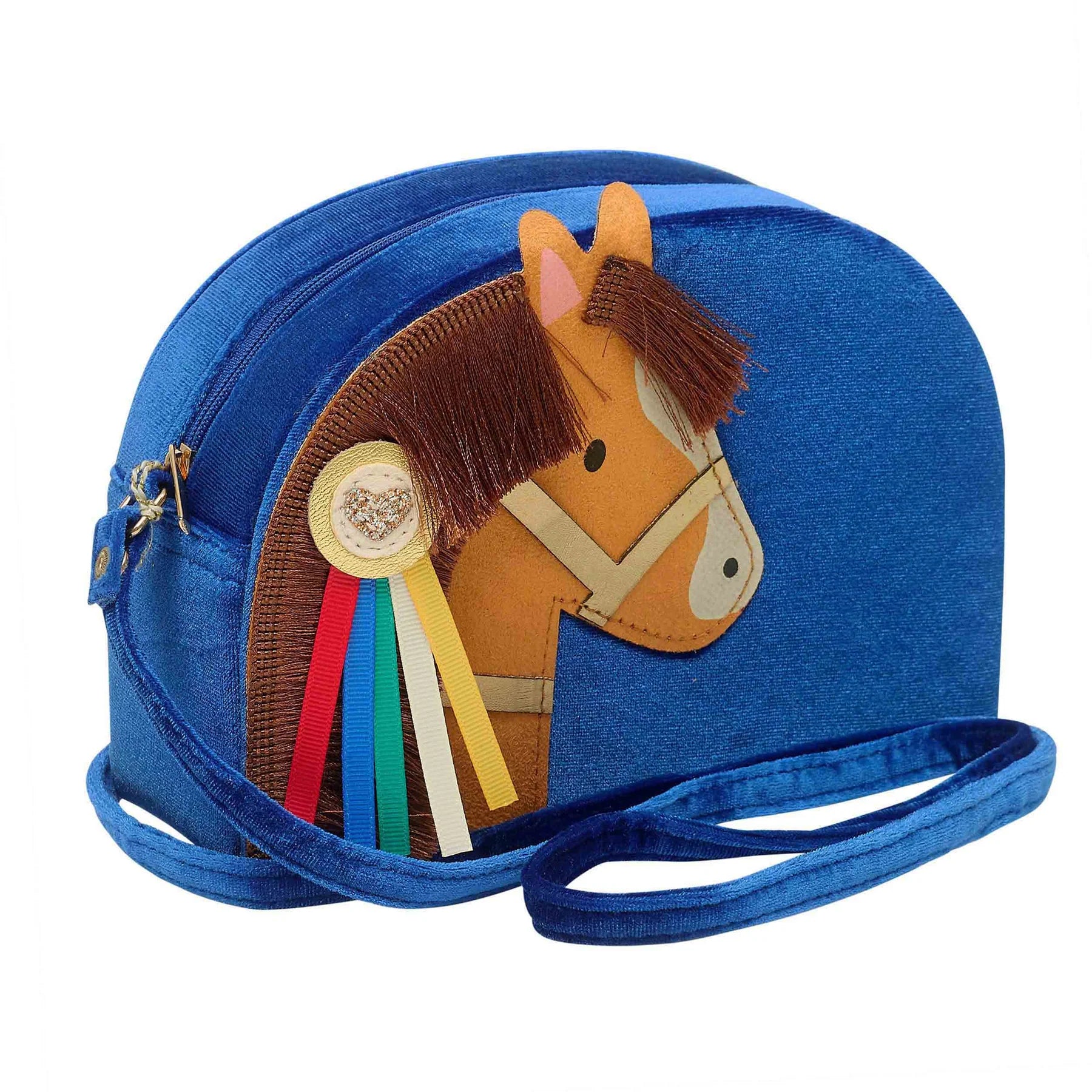 Mimi & Lula Show Pony borsetta cavallo bambina in velluto blu
