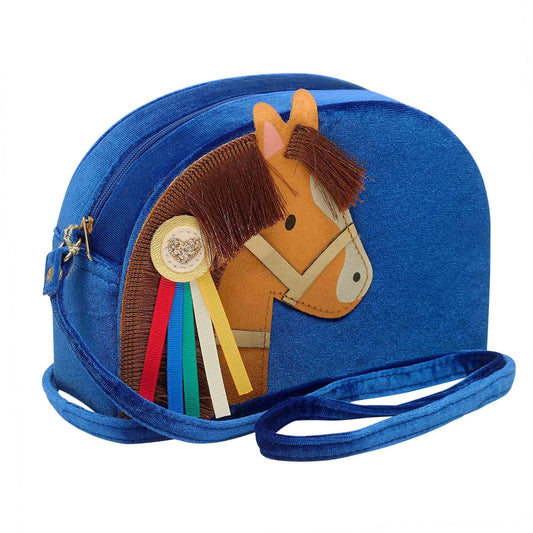 Mimi & Lula Show Pony borsetta cavallo bambina in velluto blu