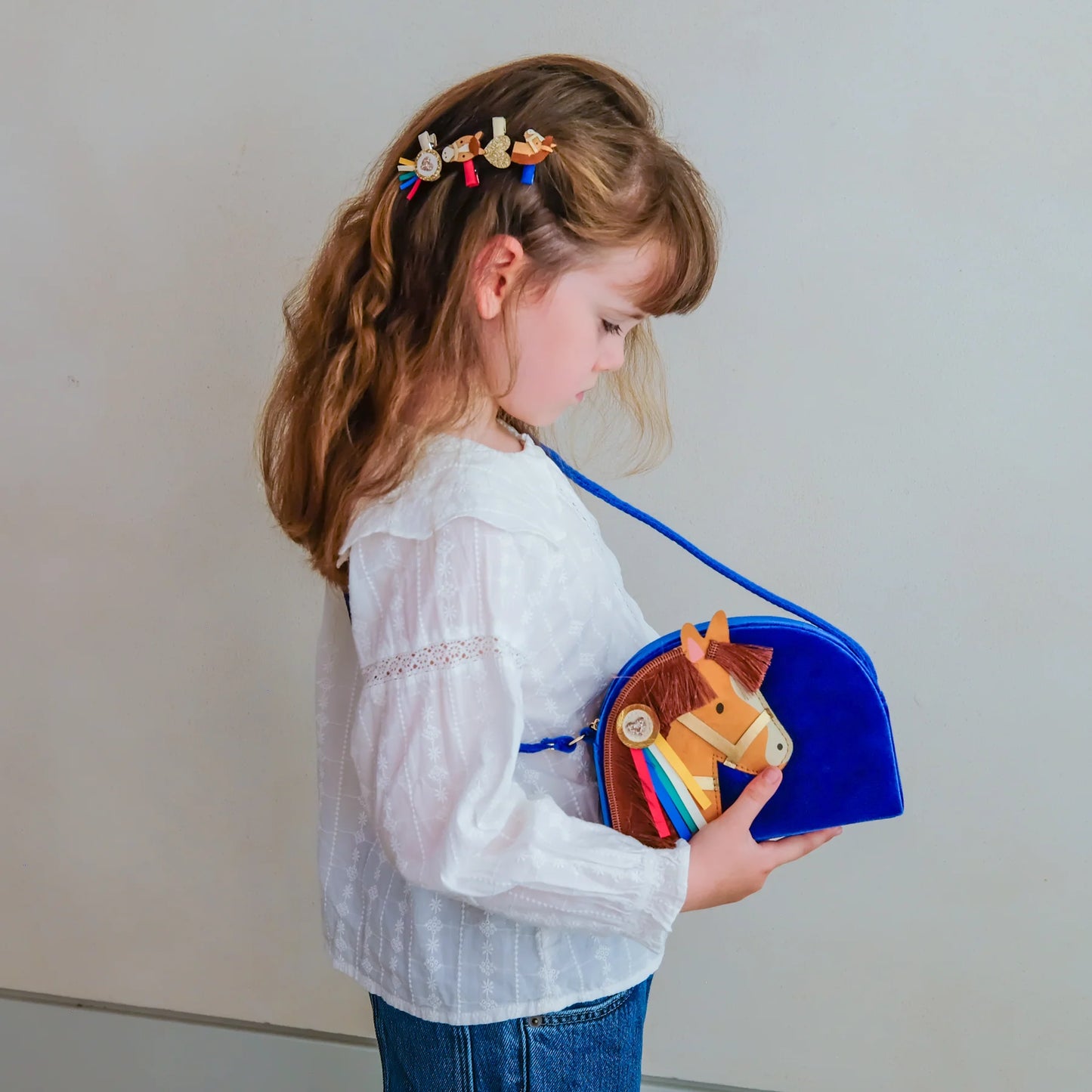 Borsetta pony bambina blu con coccarda Mimi & Lula Show Pony