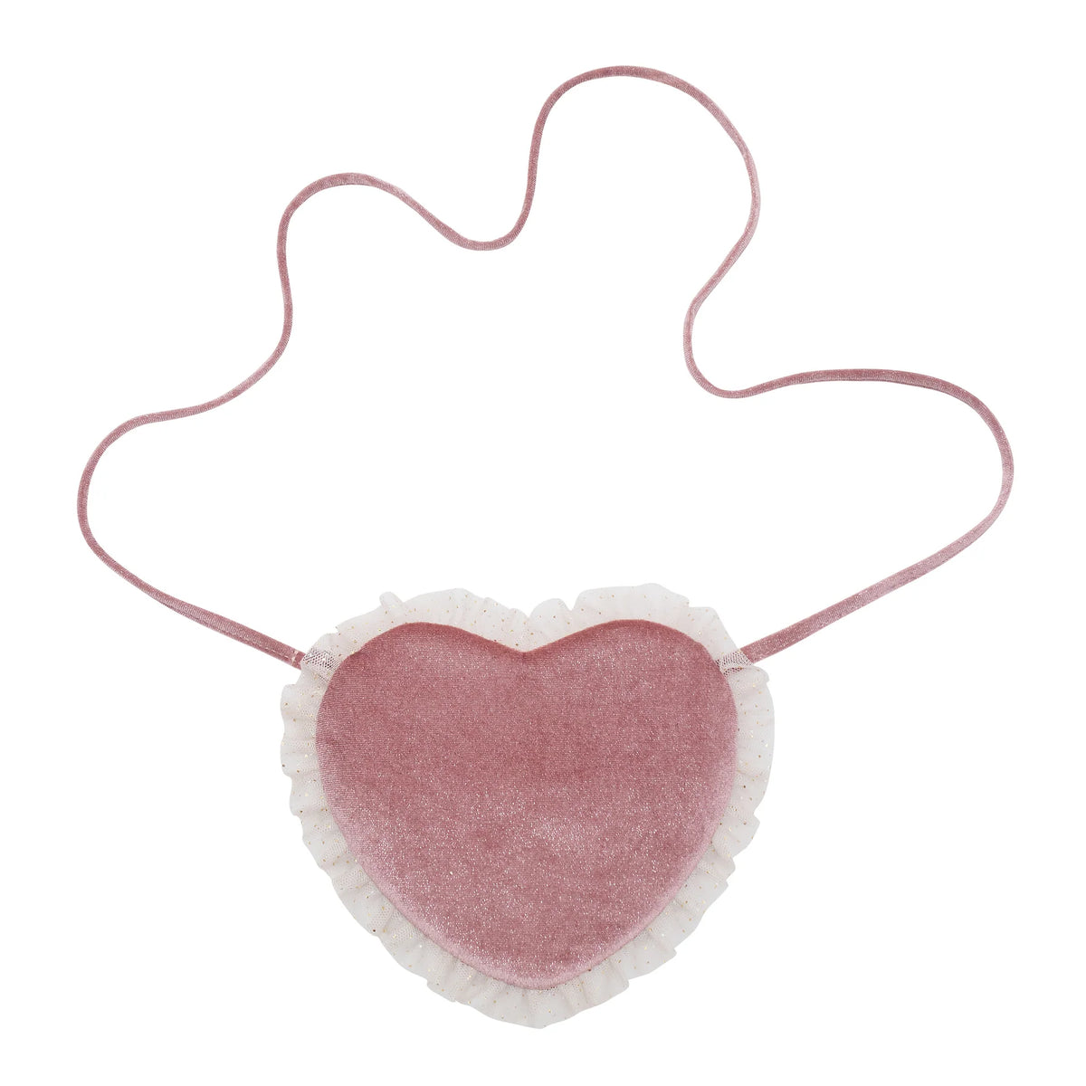 Borsetta cuore rosa bambina Mimi & Lula in velluto con tulle