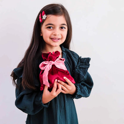 Mimi & Lula – Gifting Pouch Burgundy – Set Regalo 14 Accessori Capelli