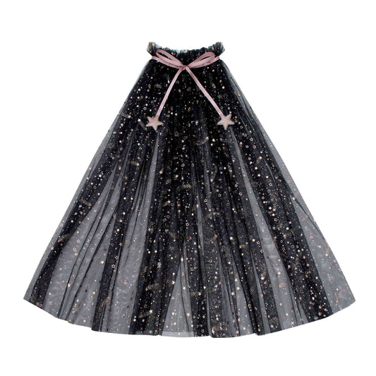 Mantello da strega bambina Ethel Mimi & Lula in tulle nero