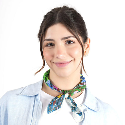 Casa Botanica Bandana Vismaya Turchese | Bandana in Cotone Ricamata IN ARRIVO