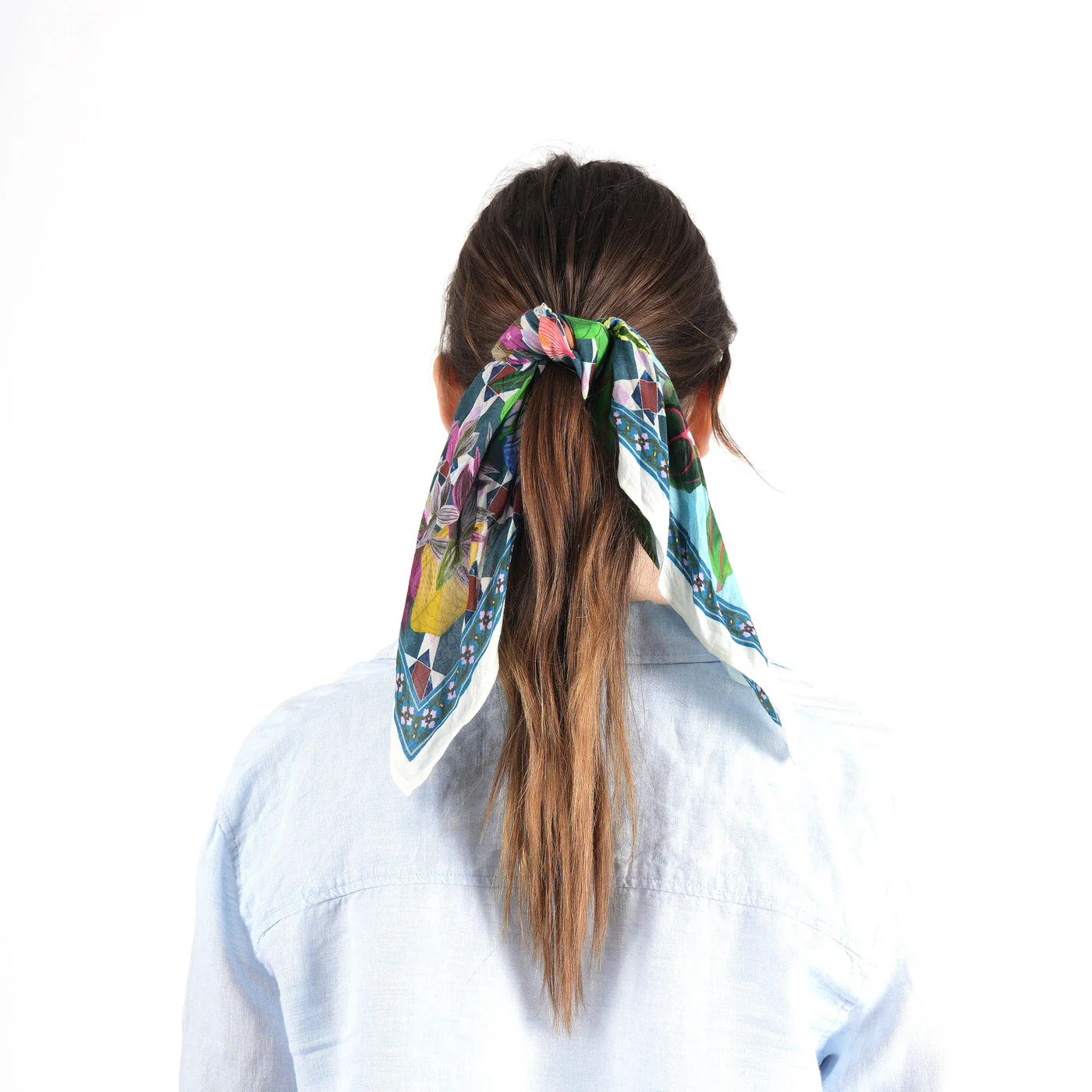 Casa Botanica Bandana Vismaya Turchese | Bandana in Cotone Ricamata IN ARRIVO