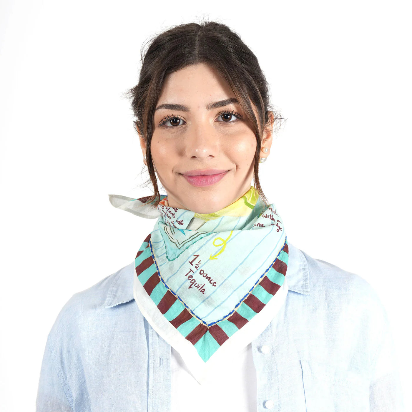 Margarita Muse Bandana Vismaya Mint | Bandana in Cotone Ricamata