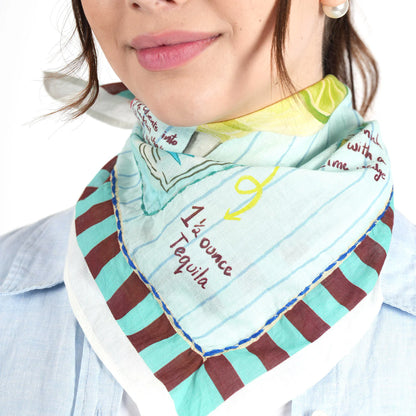 Margarita Muse Bandana Vismaya Mint | Bandana in Cotone Ricamata